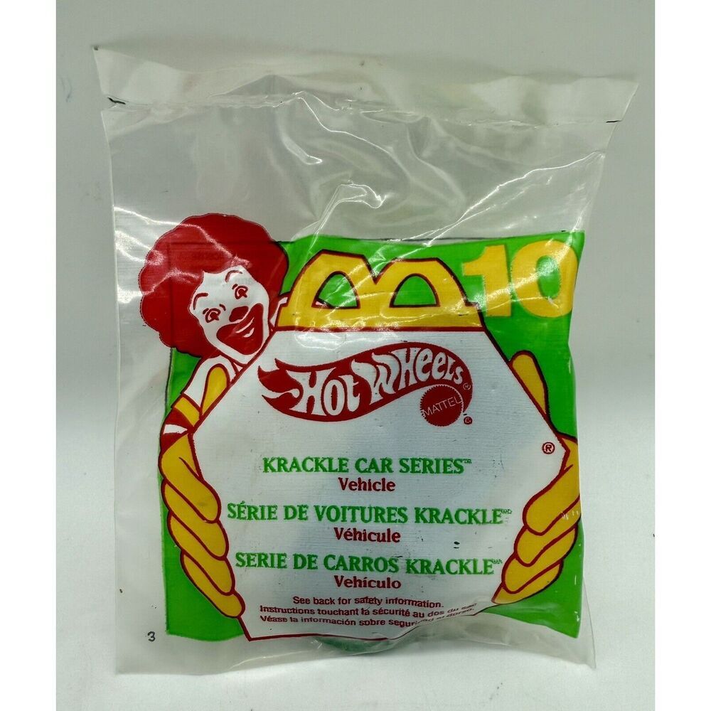 Hot Wheels Crackle Car Series No. 10 McDonald’s 1995 Factory Sealed